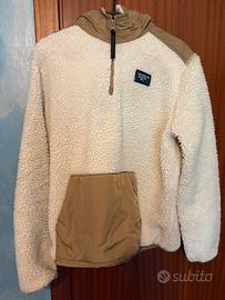 North sails pile sherpa bianco, cappuccio e zip