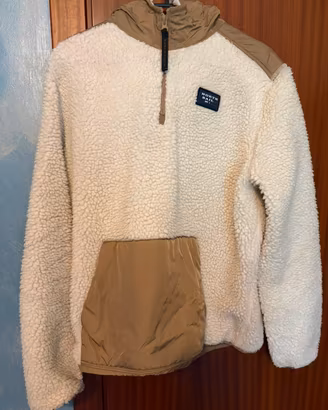 North sails pile sherpa bianco, cappuccio e zip