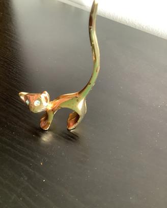 Porta anelli vintage a forma di gatto