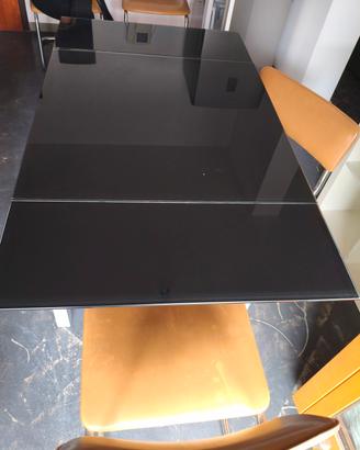 tavolo in cristallo allungabile