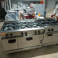 Cucina a gas 6 fuochi con forno mis 120x90x85h  