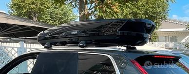 Thule Motion XL nero box tetto auto + ganci traino