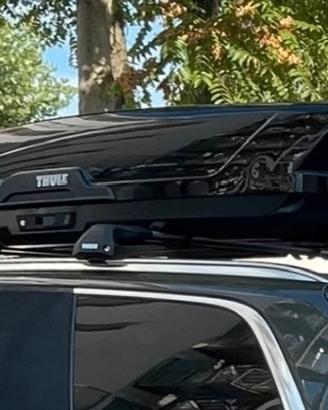 Thule Motion XL nero box tetto auto + ganci traino