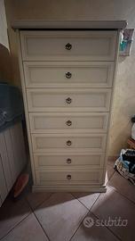 Settimino in legno color panna