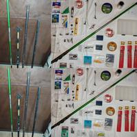 Lotto pesca 4 canne e attrezzatura 