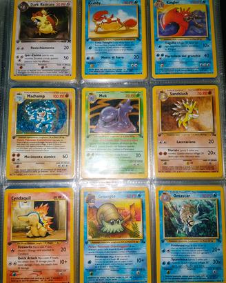 Carte Pokemon bollino Prima Edizione