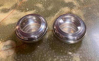 Scatoline portapillole in argento vintage Rabino