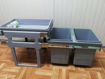 Portarifiuti con vassoio multiuso