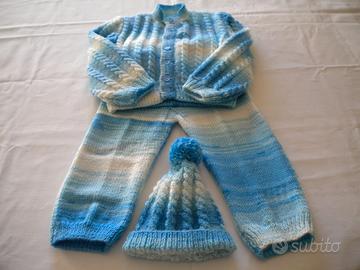 COMPLETINO IN LANA FATTO A MANO 2-4ANNI