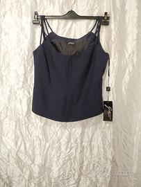 Top Gattinoni blu notte, Tag. 48, NUOVO