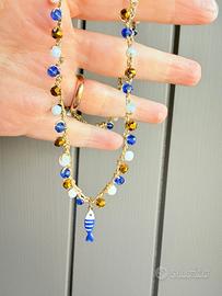 Collana Choker. Realizzata a mano con cristalli