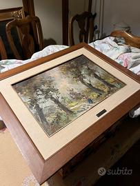 Quadro antico vintage con cornice