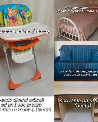 Articoli per la casa: divano, scrivania, appendiab