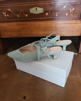 Slingback Contigo verde salvia