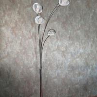 Piantana design cromata 5 luci – bracci ad arco