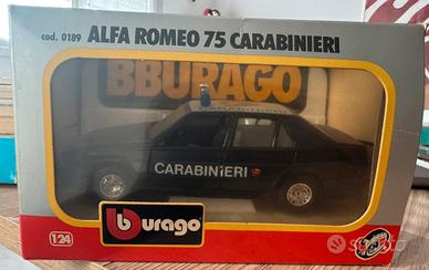 Burago Alfa romeo 75 carabinieri 1/24 cod.0189