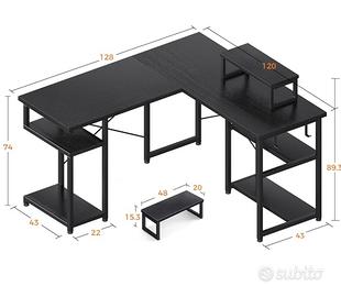 Scrivania Gaming con Ripiano