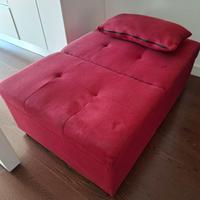 Pouf letto singolo colore bordeaux