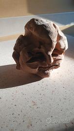 testa in terracotta artista V. Di Martino 1977