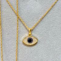 Girocollo 925 Evil Eye placcato oro New