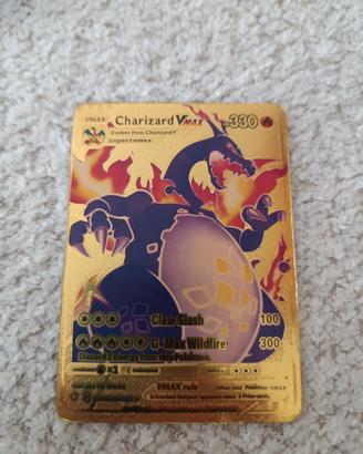 carta oro Pokemon rara