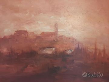 dipinto Sergio Raugi su compensato 47X34