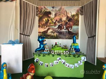 sfondo per feste tema dinosauri 