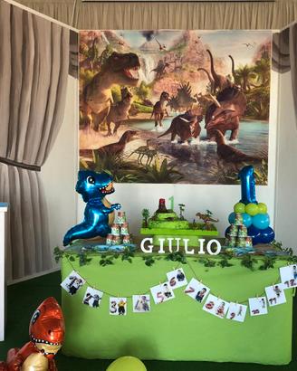 sfondo per feste tema dinosauri 