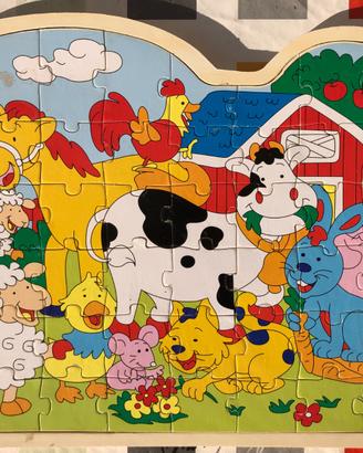 Puzzle legno Fattoria 48 pezzi