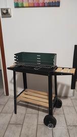 Barbecue bistecchiera griglia a carbonella