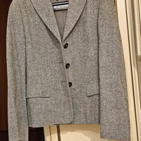 Blazer in tweed di pura lana 