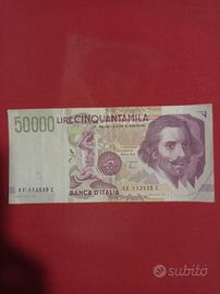 Banconote Lire 50000 del 1992