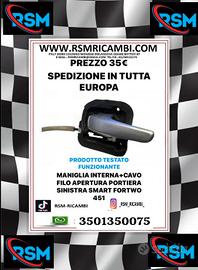 MANIGLIA INTERNA PIU CAVO FILO SINISTRA SMART 451