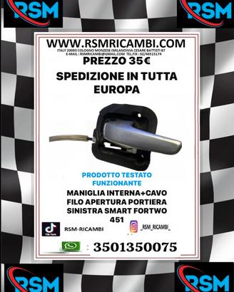 MANIGLIA INTERNA PIU CAVO FILO SINISTRA SMART 451