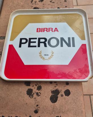 Vassoio pubblicitario vintage di Birra Peroni
