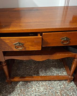 Moniletto in legno con due cassetti