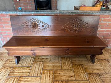 Cassapanca in legno massello stile baita