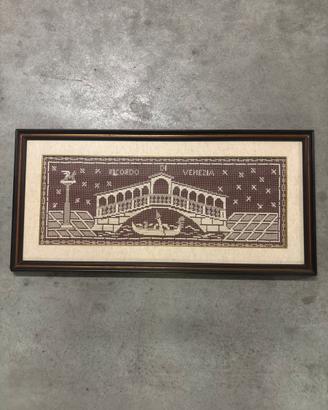 Quadro vintage ricordo di venezia-Ponte di Rialto