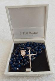 Rosario Lapislazzuli Argento 800 Beatificazione