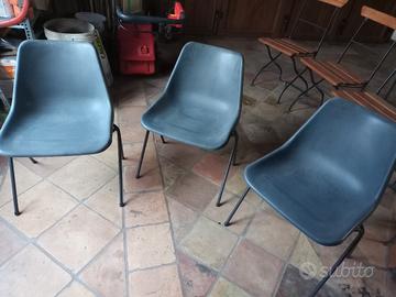 3 sedie Hille vintage di Robin Day anni '60