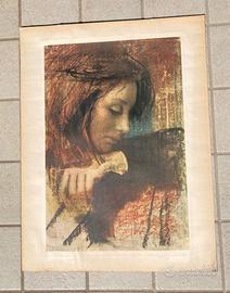 LITOGRAFIA DONNA DI PIETRO ANNIGONI 35X50 FIRMATA
