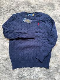 Maglione Ralph Lauren a trecce Blu - Taglia L