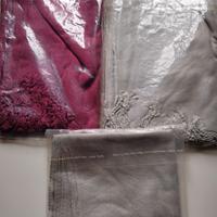 3 foulard con frange in viscosa