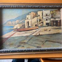 Quadro di M. Bascone – Barche sulla riva.