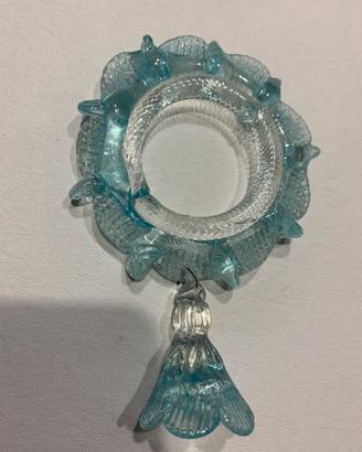 Pendente , fiore , celesti per murano