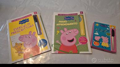 Quaderni e scatola plastificati attività Peppa Pig
