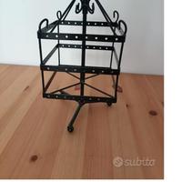 Espositore organizer in metallo per orecchini