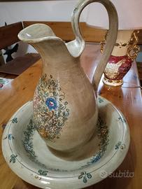 Anfora più piatto ceramica Gubbio