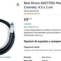 NUOVO Manometro Sub, Ottone Cromato, 4.5 x 2 cm