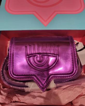 chiara ferragni borsa eyelike fucsia viola